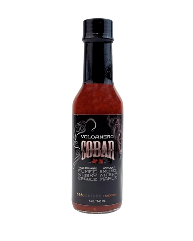 Cobar VOLCANERO hot sauce - with SMOKED CHILLS & Whisky, 3500 Scoville Units.