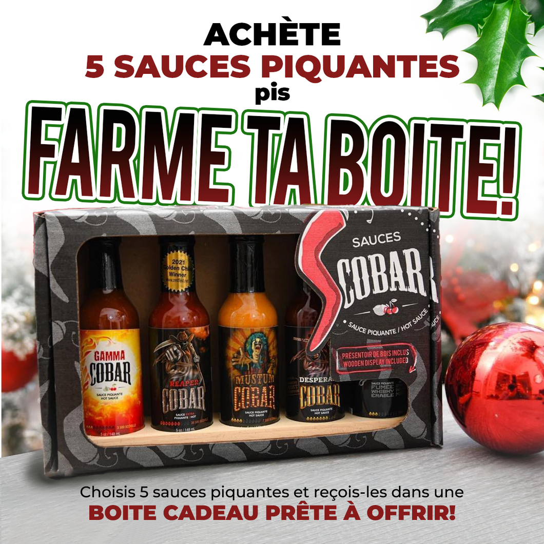 Sauces Cobar GAMMA - la fusion parfaite de PIMENTS, sel, vinaigre et ail,  3500 Unités Scoville.